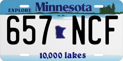 MN license plate 657NCF