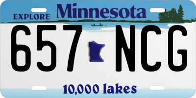 MN license plate 657NCG