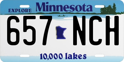 MN license plate 657NCH