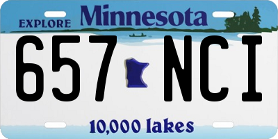 MN license plate 657NCI