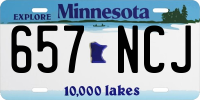MN license plate 657NCJ