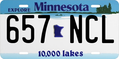 MN license plate 657NCL