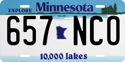 MN license plate 657NCO