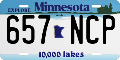 MN license plate 657NCP