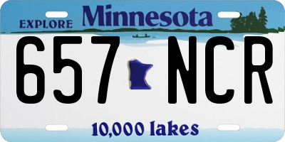MN license plate 657NCR