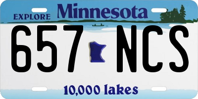 MN license plate 657NCS