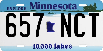 MN license plate 657NCT