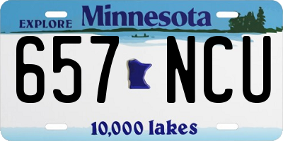 MN license plate 657NCU