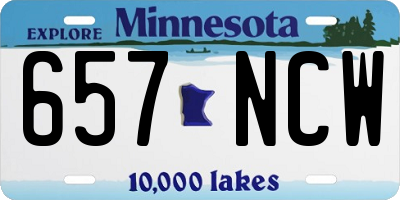 MN license plate 657NCW