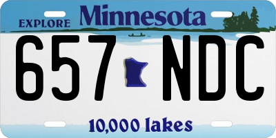 MN license plate 657NDC
