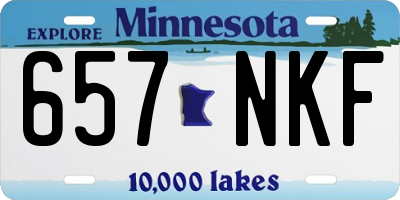 MN license plate 657NKF