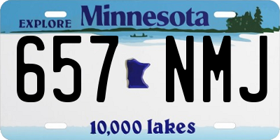 MN license plate 657NMJ