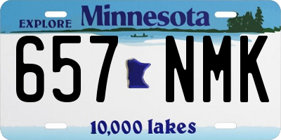 MN license plate 657NMK
