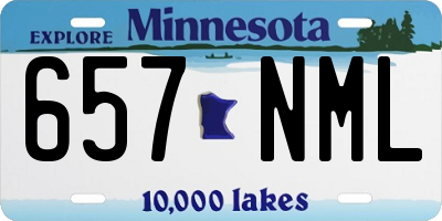 MN license plate 657NML