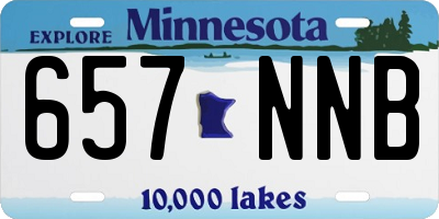 MN license plate 657NNB