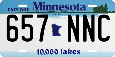 MN license plate 657NNC