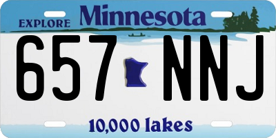 MN license plate 657NNJ