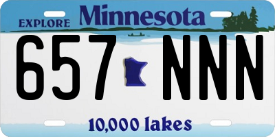 MN license plate 657NNN