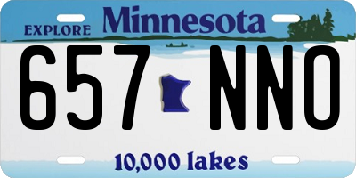 MN license plate 657NNO