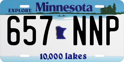 MN license plate 657NNP