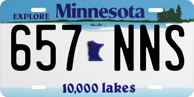 MN license plate 657NNS