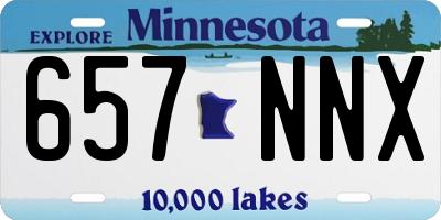MN license plate 657NNX