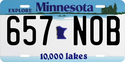 MN license plate 657NOB