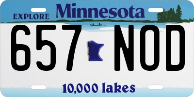 MN license plate 657NOD