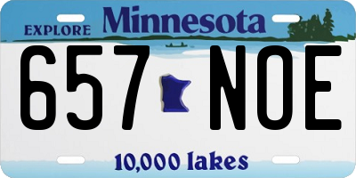 MN license plate 657NOE