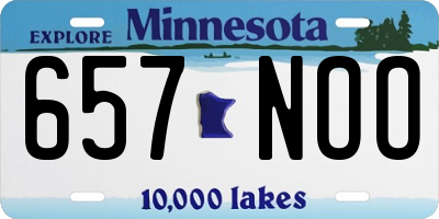 MN license plate 657NOO