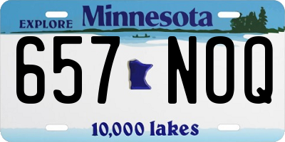 MN license plate 657NOQ