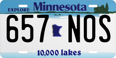 MN license plate 657NOS