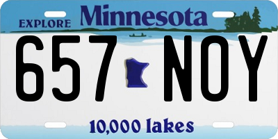 MN license plate 657NOY