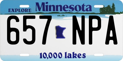 MN license plate 657NPA