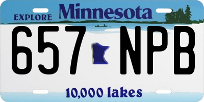 MN license plate 657NPB
