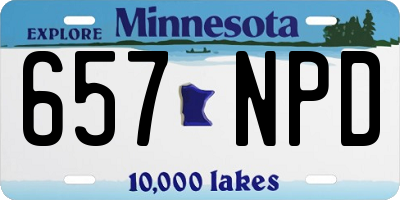 MN license plate 657NPD
