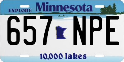 MN license plate 657NPE