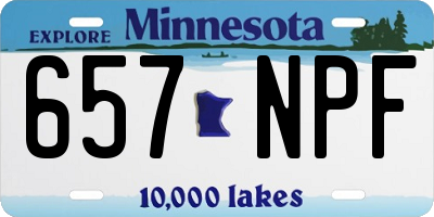MN license plate 657NPF