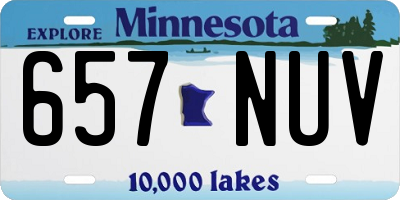 MN license plate 657NUV