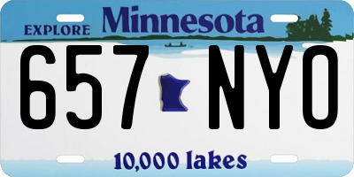 MN license plate 657NYO