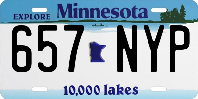 MN license plate 657NYP