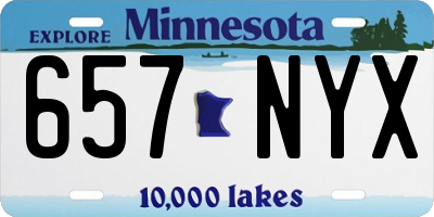 MN license plate 657NYX