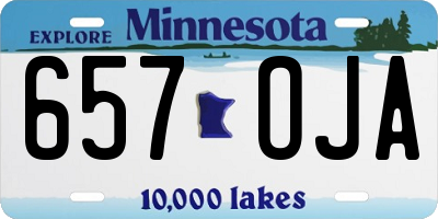 MN license plate 657OJA