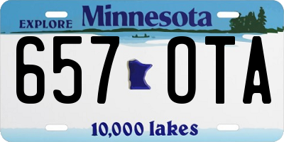 MN license plate 657OTA