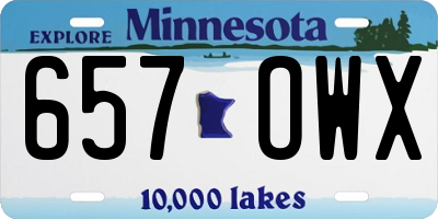 MN license plate 657OWX