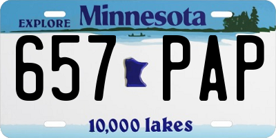 MN license plate 657PAP