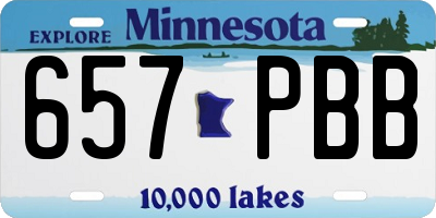MN license plate 657PBB