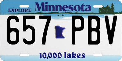 MN license plate 657PBV