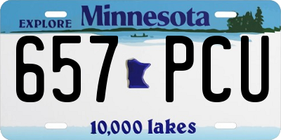 MN license plate 657PCU
