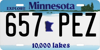 MN license plate 657PEZ